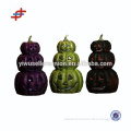2014Hot sale Halloween pumpkin,Glitter stacked pumpkin with LED flashing lights,Holiday Decorations